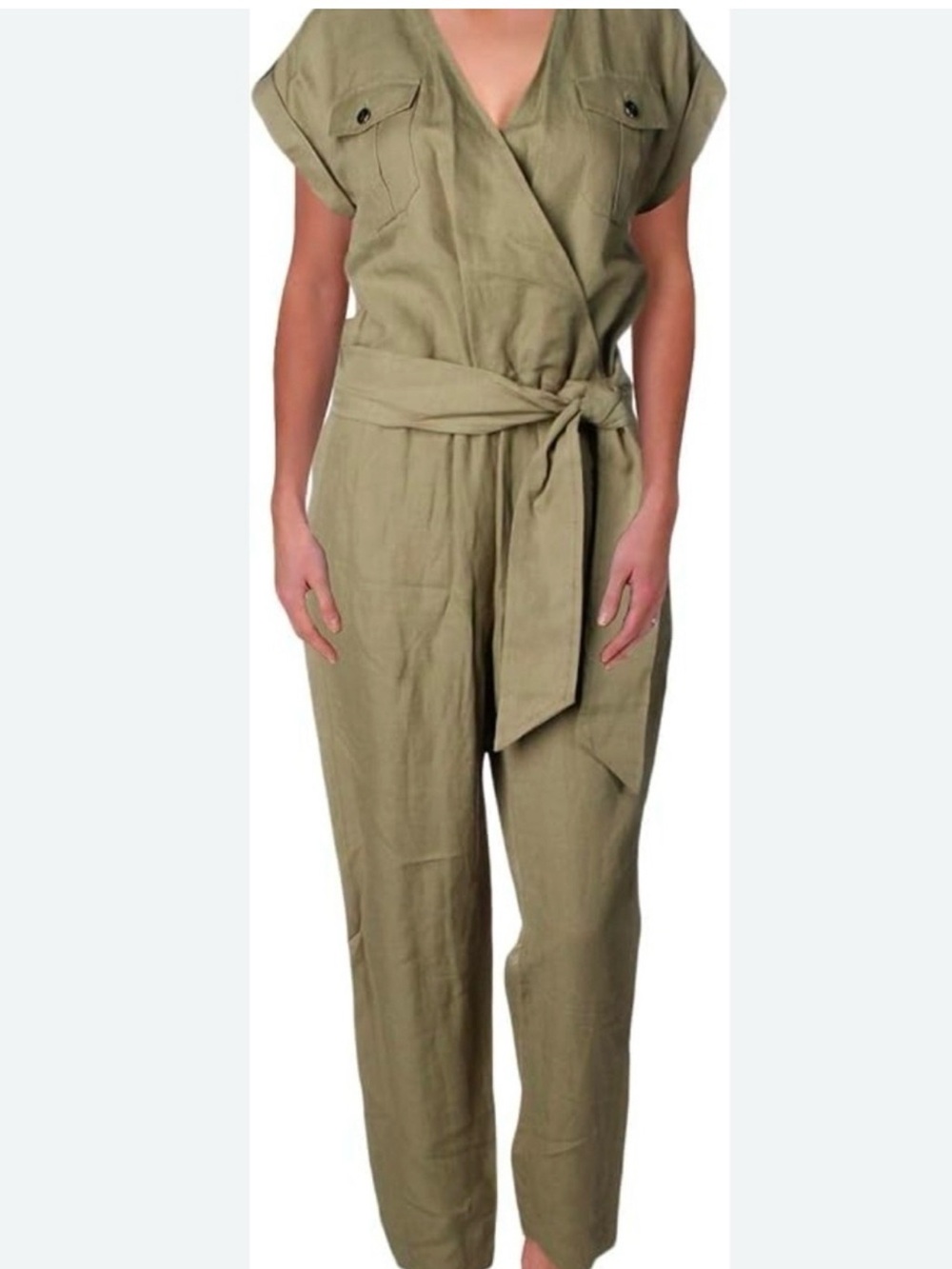 NWT Lauren Ralph Lauren Olive Green Utility Jumpsuit